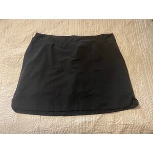 Womens xxl black skort skirt shorts set